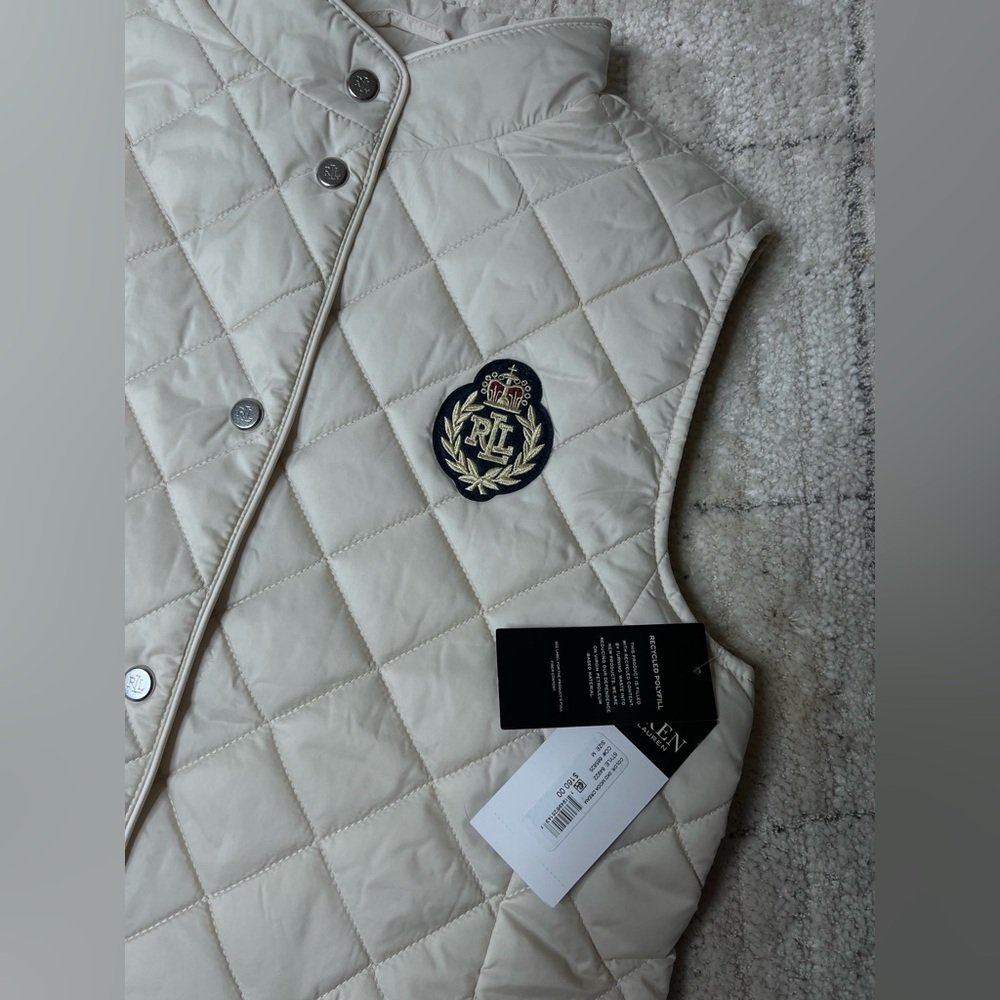 Ralph Lauren Quilted Vest Black M NWT — Timeless Old Money Elegance - Picture 7 of 9